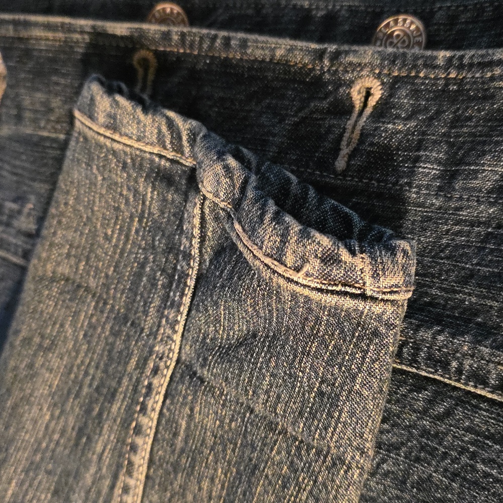 Upcyled Molly Made It Blue Jean Jacket with Iconic Rolling Stones Design - Picture 13 of 13